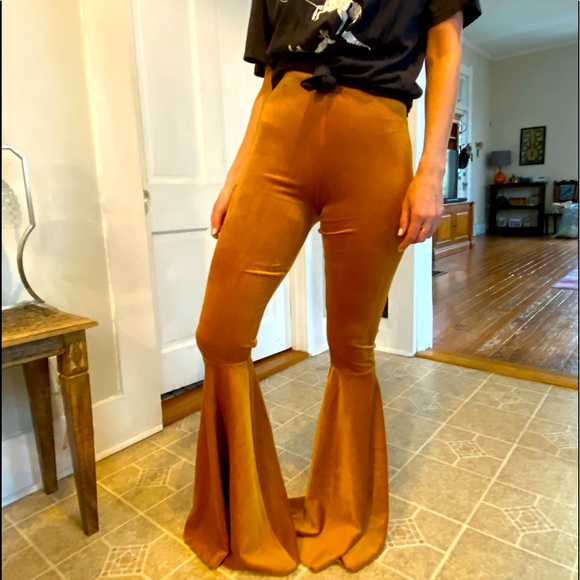70s velvet flair pants! - Picture 2 of 3